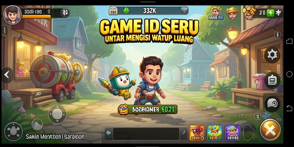 Tampilan gameplay 33ZK yang sederhana dan menarik.