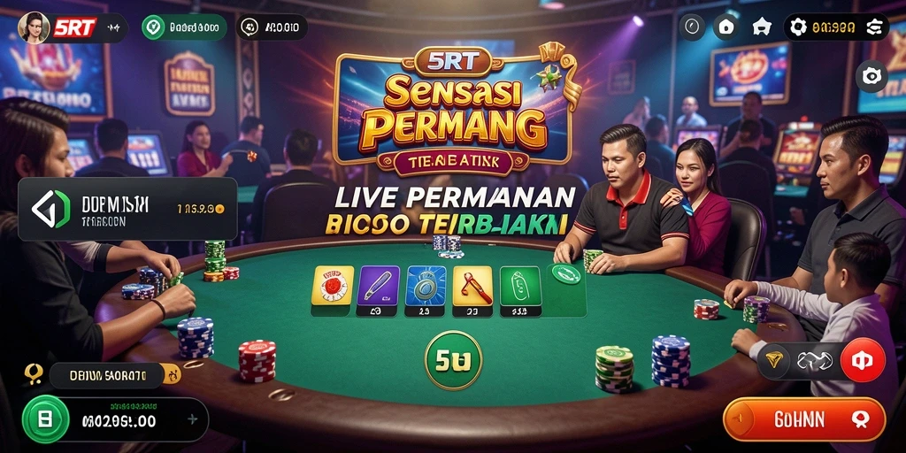 Tampilan gameplay Live Casino yang mengasyikkan di 5RT.