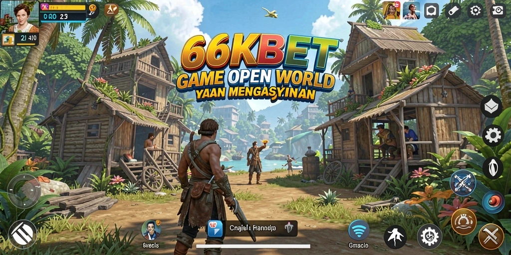 Screenshot 66KBET menampilkan aksi seru dalam dunia Open World.