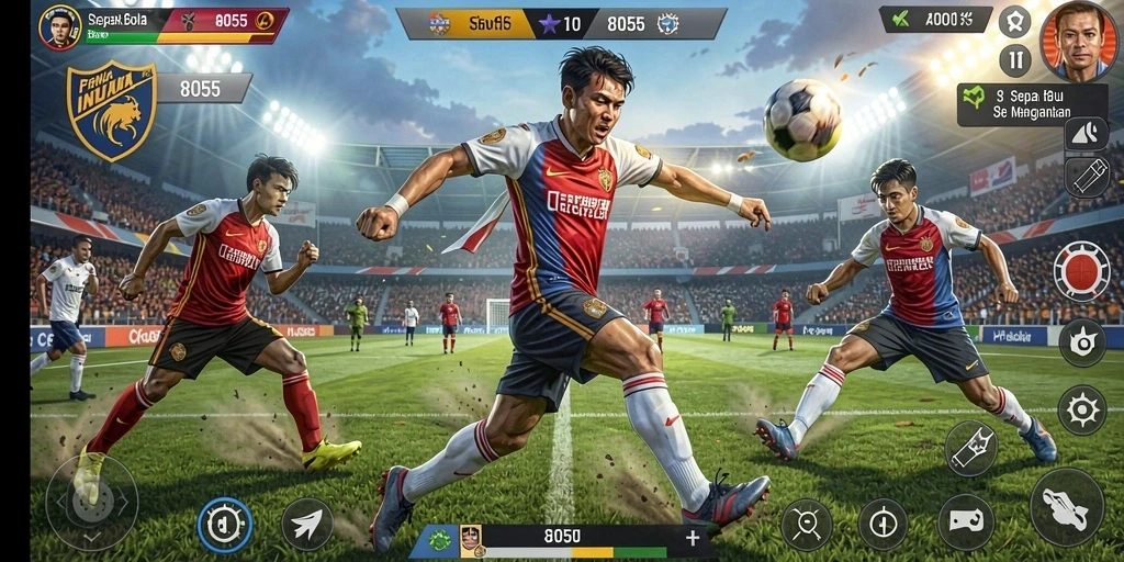 Tampilan gameplay seru dan menegangkan di 8055 dengan grafik yang mengesankan.