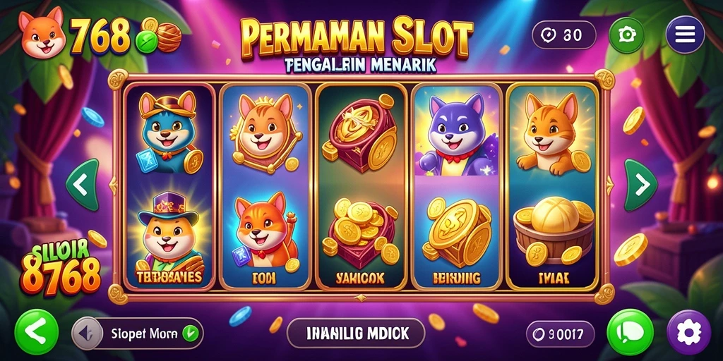 Screenshot gameplay <strong>8768</strong> menampilkan keseruan bermain Slot yang menggiurkan.
