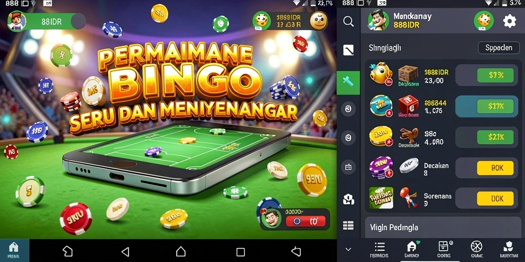 Screenshot gameplay 888IDR menampilkan suasana seru Bingo.
