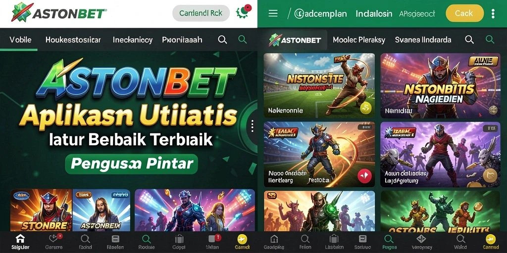Tampilan aplikasi ASTONBET yang sederhana dan efisien.
