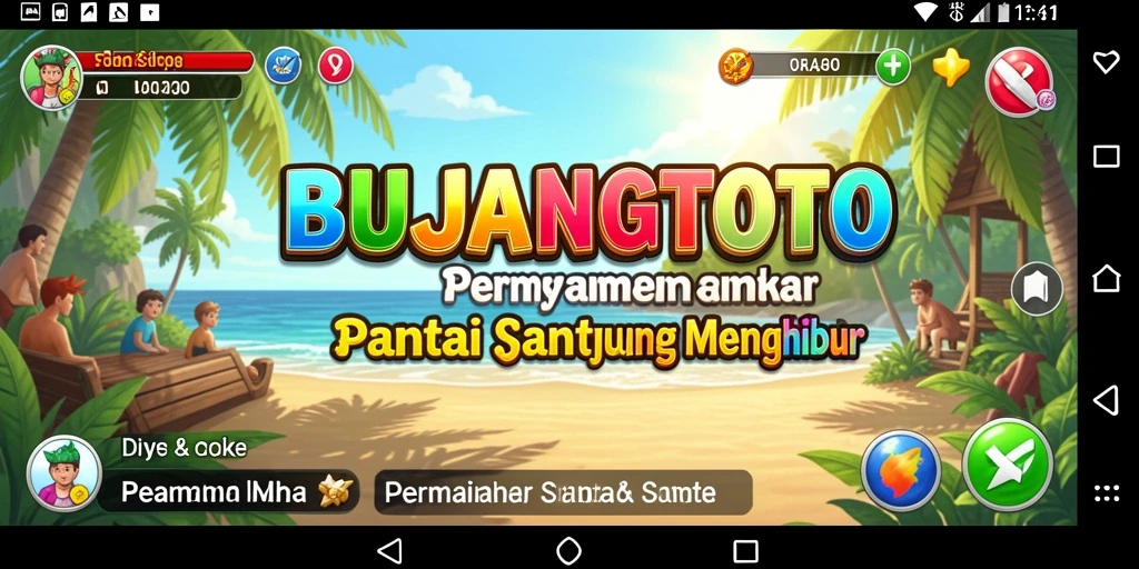 Tampilan gameplay menarik BUJANGTOTO yang penuh warna.