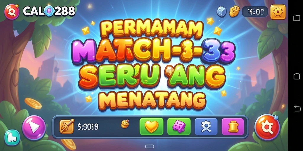 Tangkapan layar gameplay <strong>CALO288</strong> dengan aksi Match-3 yang seru.