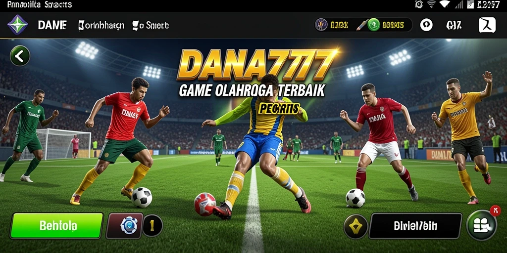 Screenshot DANA777 menampilkan aksi seru dalam pertandingan olahraga.