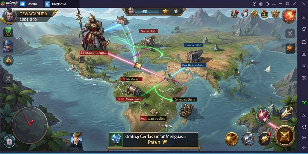 Tampilan gameplay DEWAGARUDA yang menegangkan dan strategis.