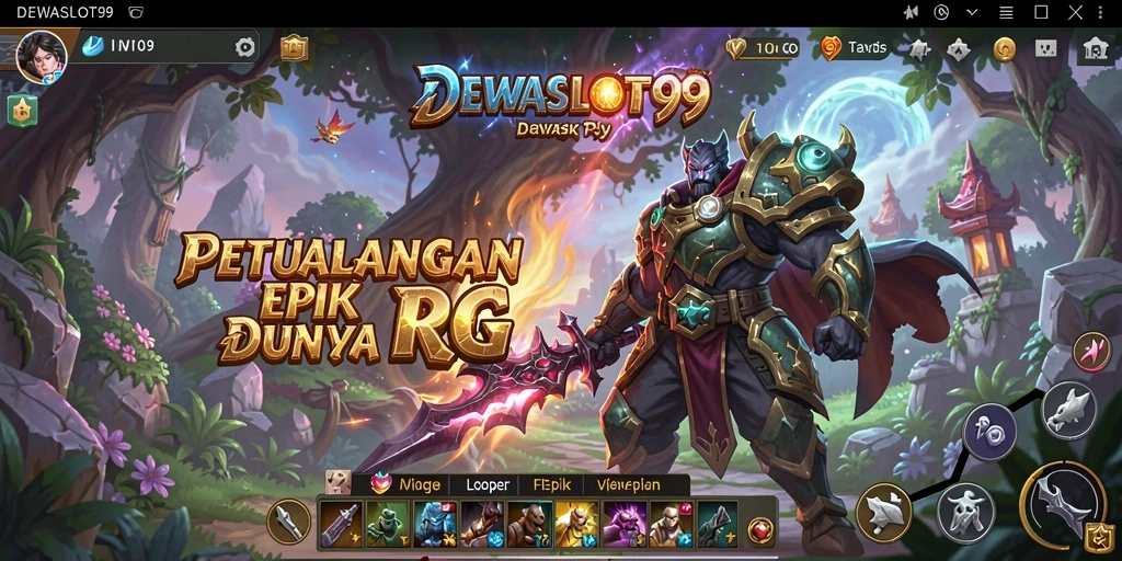 Tampilan gameplay DEWASLOT99 yang mendebarkan dan penuh petualangan RPG.