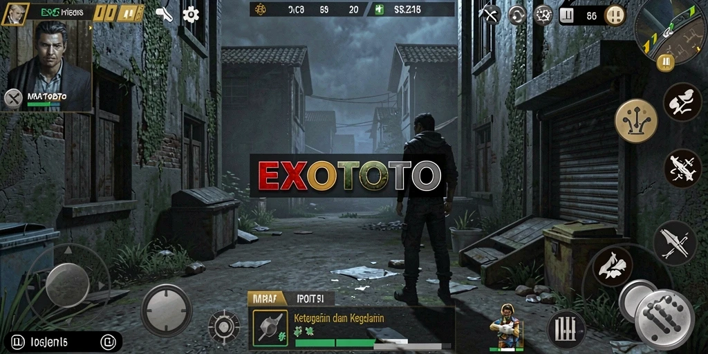 Tangkapan layar gameplay menampilkan suasana mencekam di dalam EXOTOTO.