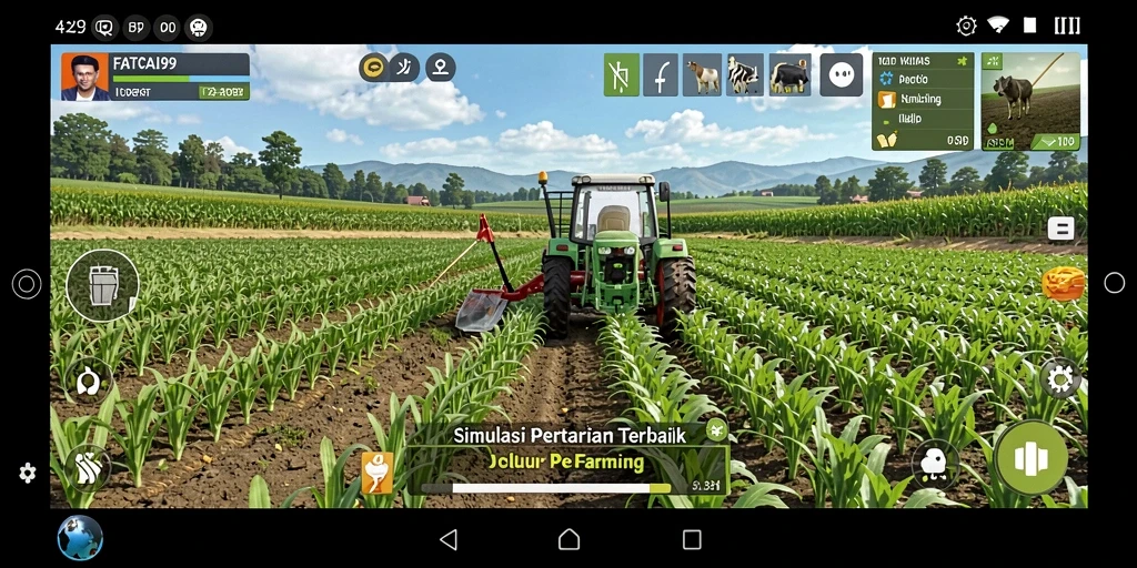 Gameplay FATCAI99 yang menampilkan proses bercocok tanam yang memikat.