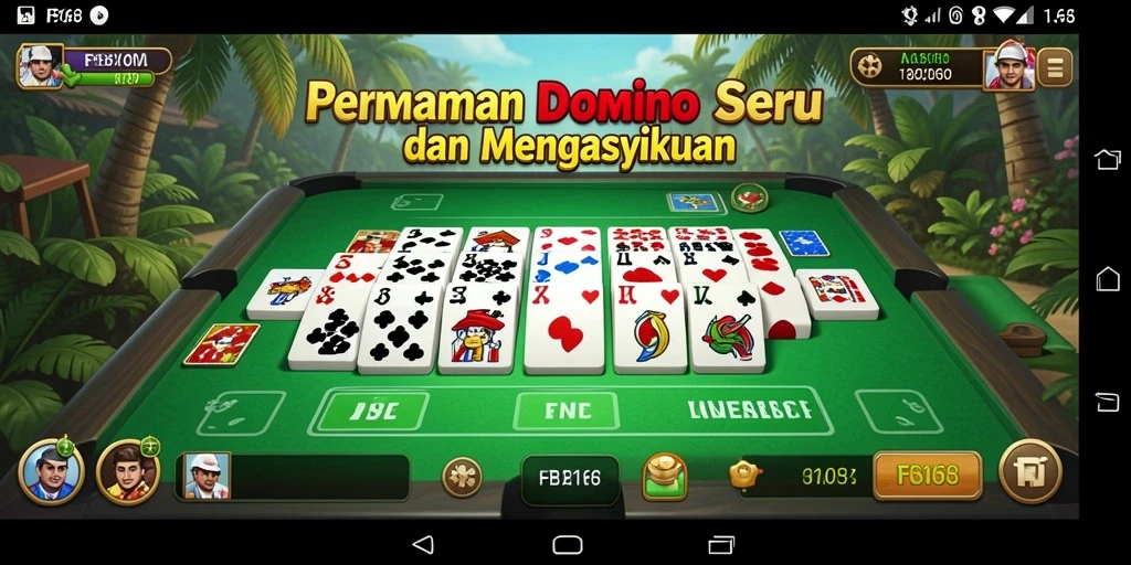 Tampilan permainan Domino di FB168 yang menegangkan dan menarik.
