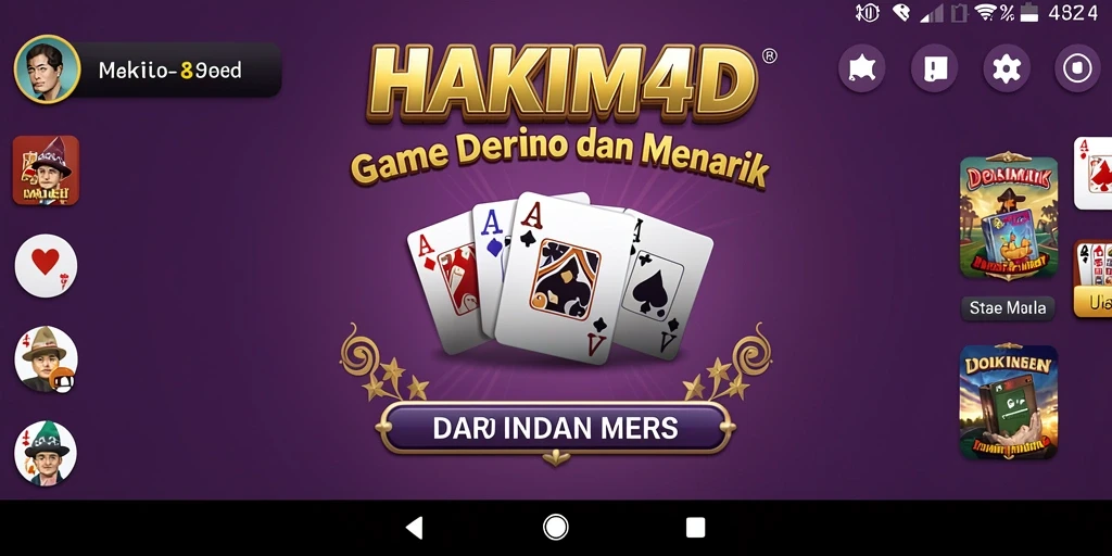 Gameplay HAKIM4D yang seru dan interaktif di layar ponsel.
