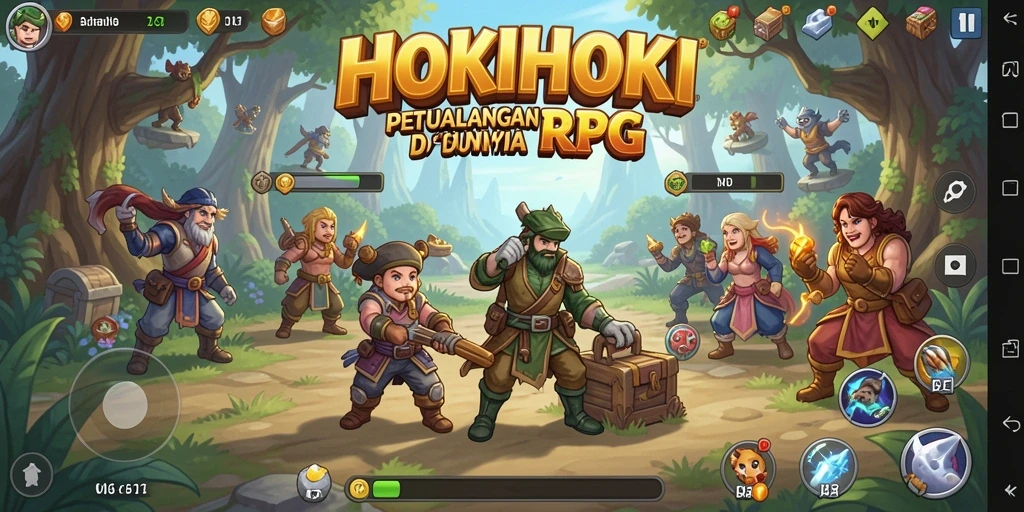 Tampilan gameplay petualangan RPG yang menarik dan penuh aksi.