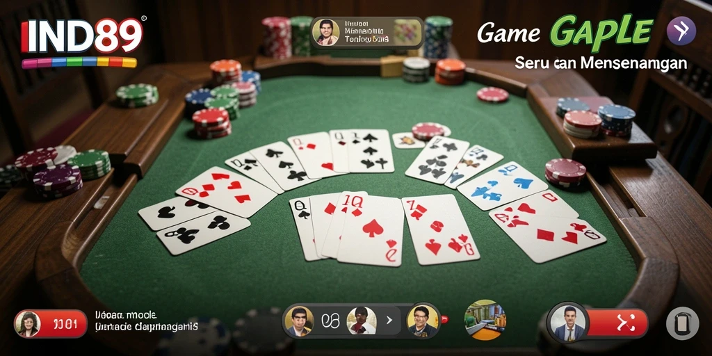 Screenshot gameplay Gaple yang seru di IND89.