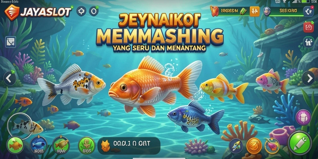 Screenshot gameplay JAYASLOT yang menampilkan aksi menangkap ikan.