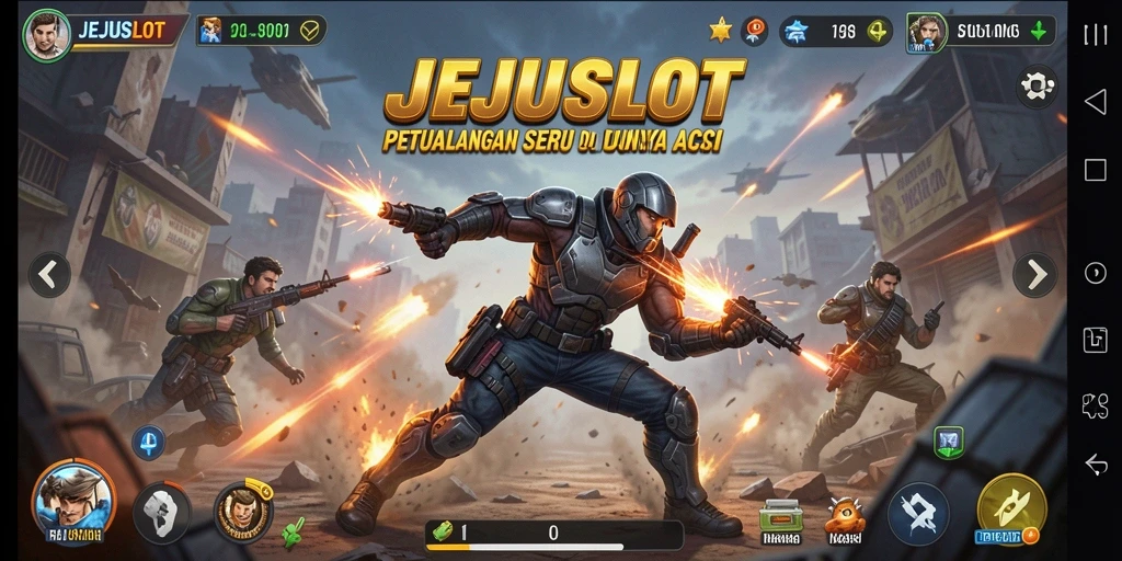 Tangkapan layar menunjukkan gameplay intens JEJUSLOT yang penuh aksi.