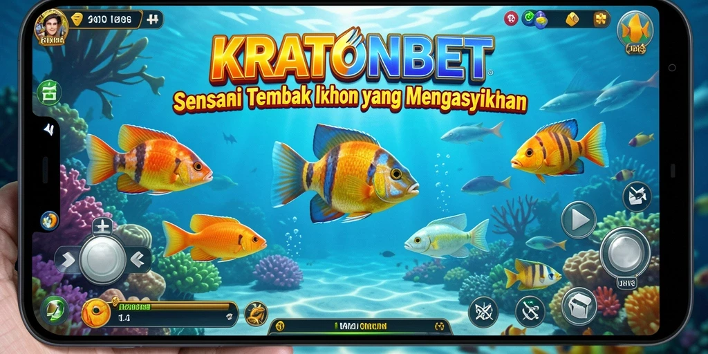Tampilan gameplay KRATONBET dengan aksi menembak ikan yang seru.