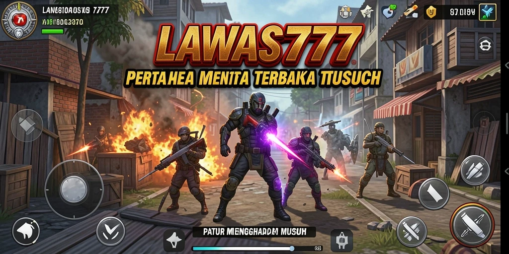 Tampilan menara pertahanan dan musuh dalam LAWAS777 yang seru.