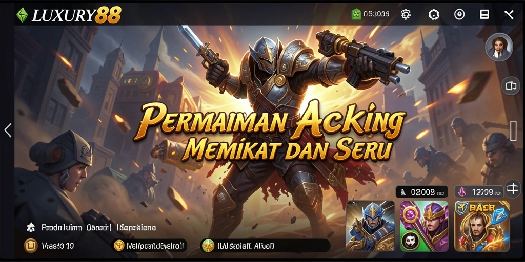 Tangkapan layar aksi mendebarkan dari gameplay LUXURY88.