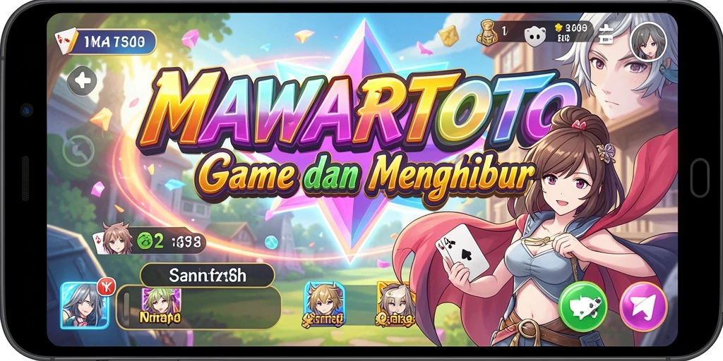 Tampilan gameplay menarik dari MAWARTOTO dengan karakter Anime.