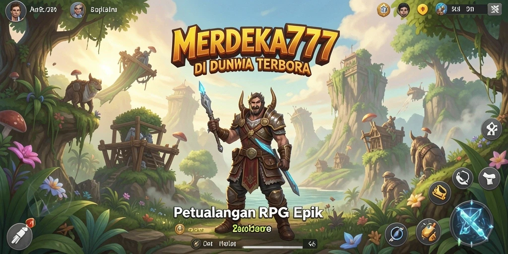 Tangkapan layar utama <strong>MERDEKA777</strong> menampilkan aksi memukau dalam gameplay RPG.