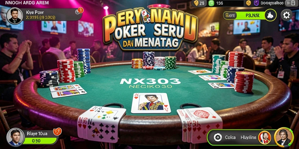 Tampilan gameplay poker yang menarik dan interaktif di NX303.