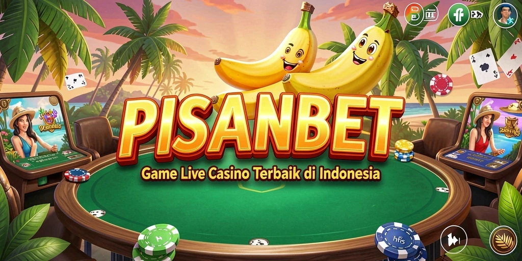 Screenshot utama PISANGBET menampilkan gameplay Live Casino yang intens dan menarik.