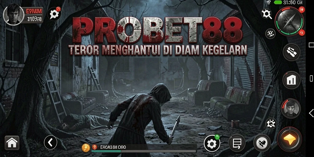 Screenshot PROBET88 menampilkan suasana mencekam dan gameplay yang menegangkan.