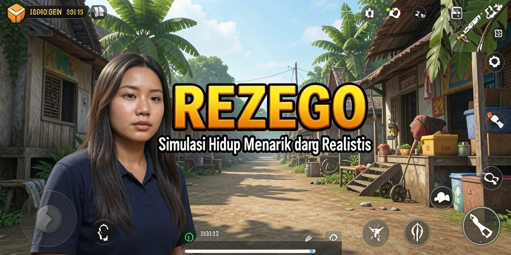Tangkapan layar utama menunjukkan gameplay yang hidup dan interaktif.