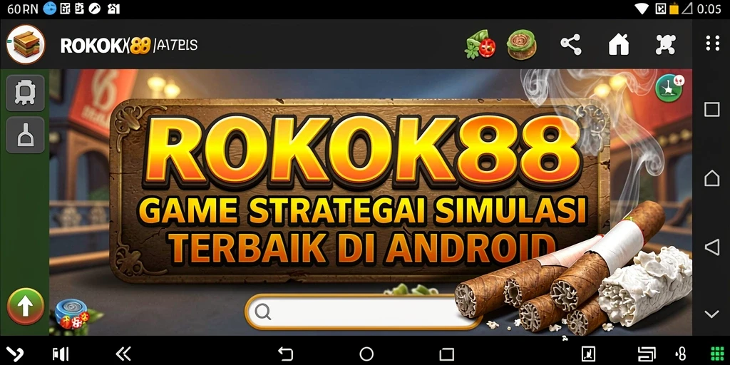 Tampilan gameplay ROKOK88 dengan elemen strategi yang seru.