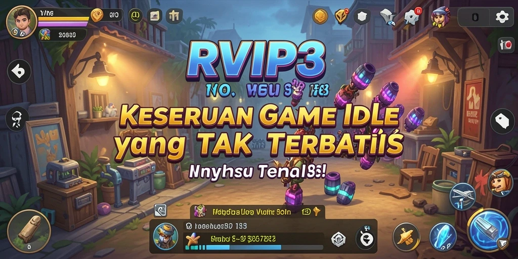 Screenshot gameplay RVIP3 menampilkan momen seru dalam permainan Idle.
