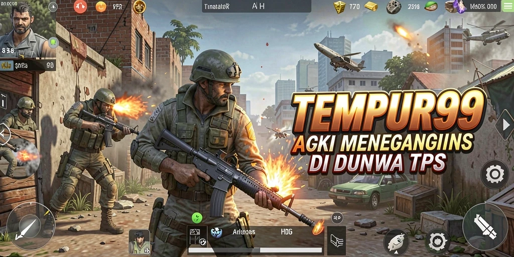 Gameplay mendebarkan TEMPUR99 dengan aksi tembak-menembak intens.