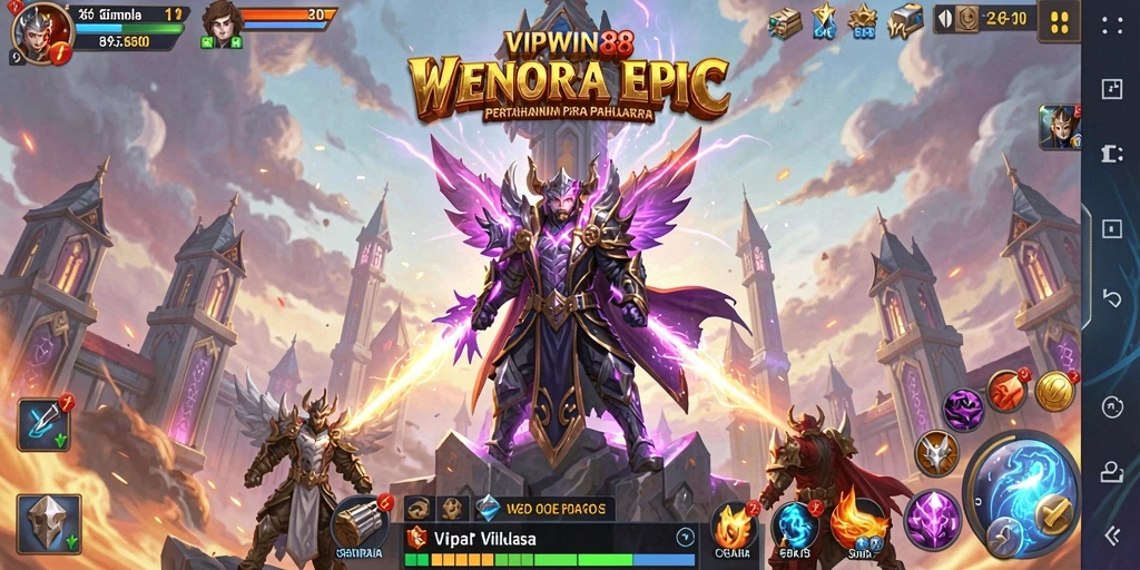 Tampilan gameplay menara yang menakjubkan dan strategis.